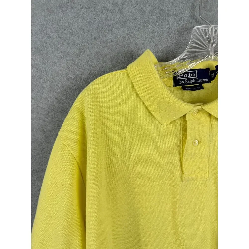 Polo Ralph Lauren Polo Shirt Men's XL Yellow Short Sleeve‎ Preppy Classic Summer